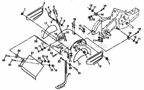 Page E Diagram and Parts List for 917299881  Craftsman Tiller