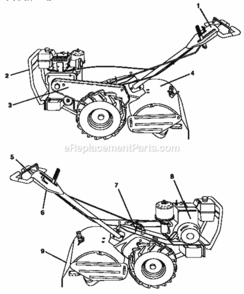 Page G Diagram and Parts List for 917299881  Craftsman Tiller