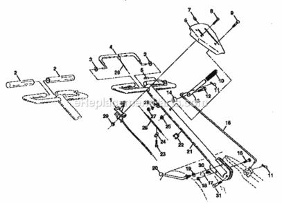Page A Diagram and Parts List for 917299882  Craftsman Tiller