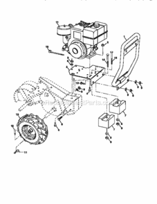 Page C Diagram and Parts List for 917299882  Craftsman Tiller