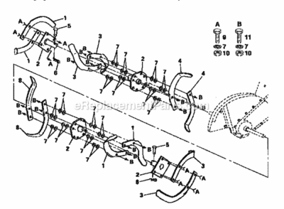 Page F Diagram and Parts List for 917299882  Craftsman Tiller