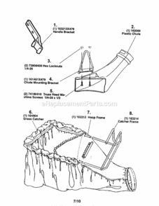 Page A Diagram and Parts List for 917330760  Craftsman Lawn Tractor Accessories