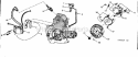 Starter Assembly Diagram and Parts List for 917351620  Craftsman Chainsaw
