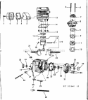 Cylinder Assembly Diagram and Parts List for 917351640  Craftsman Chainsaw