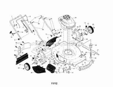 Page A Diagram and Parts List for 917370412  Craftsman Lawn Mower