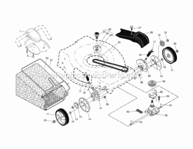 Page B Diagram and Parts List for 917370440  Craftsman Lawn Mower