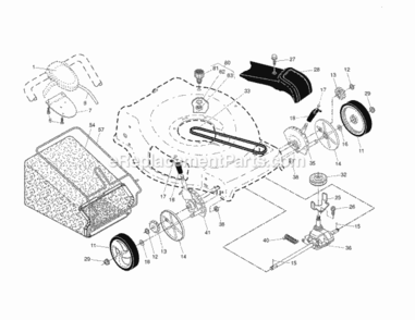 Page B Diagram and Parts List for 917370443  Craftsman Lawn Mower