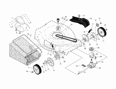 Page B Diagram and Parts List for 917370447  Craftsman Lawn Mower
