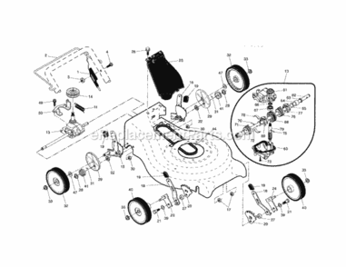 Page B Diagram and Parts List for 917370533  Craftsman Lawn Mower