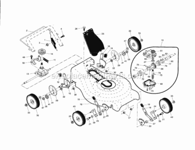 Page B Diagram and Parts List for 917370534  Craftsman Lawn Mower