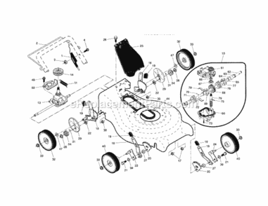 Page B Diagram and Parts List for 917370536  Craftsman Lawn Mower