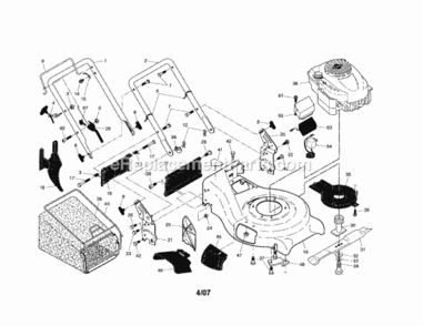 Page A Diagram and Parts List for 917370542  Craftsman Lawn Mower