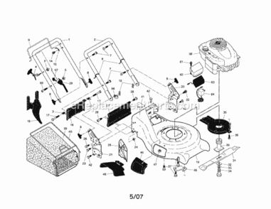 Page A Diagram and Parts List for 917370543  Craftsman Lawn Mower