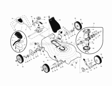 Page B Diagram and Parts List for 917370584  Craftsman Lawn Mower