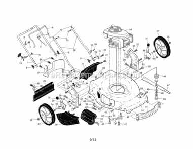 Page A Diagram and Parts List for 917370602  Craftsman Lawn Mower