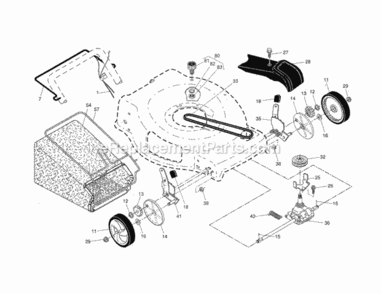 Page B Diagram and Parts List for 917370602  Craftsman Lawn Mower