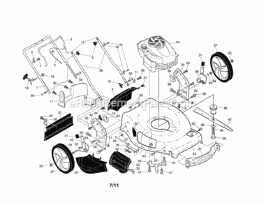Page A Diagram and Parts List for 917370651  Craftsman Lawn Mower