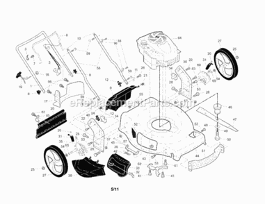 Page A Diagram and Parts List for 917370680  Craftsman Lawn Mower