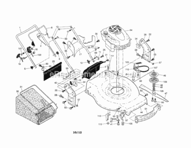 Part Location Diagram of 580749705 Craftsman Control Bar