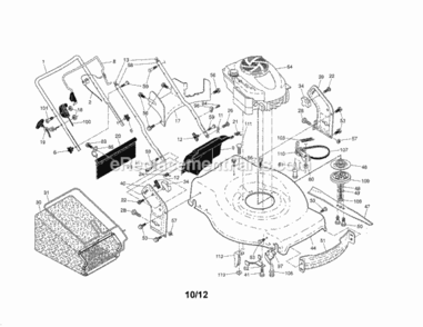 Page A Diagram and Parts List for 917370701  Craftsman Lawn Mower