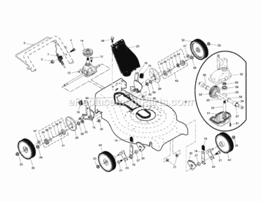 Page B Diagram and Parts List for 917370712  Craftsman Lawn Mower