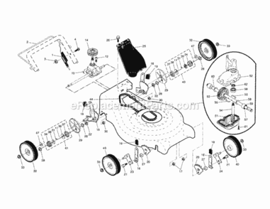 Page B Diagram and Parts List for 917370714  Craftsman Lawn Mower