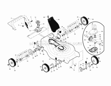 Page B Diagram and Parts List for 917370716  Craftsman Lawn Mower