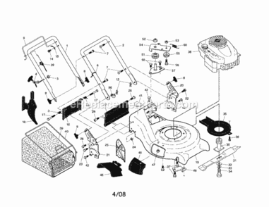 Page A Diagram and Parts List for 917370721  Craftsman Lawn Mower