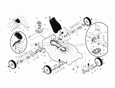 Page B Diagram and Parts List for 917370724  Craftsman Lawn Mower