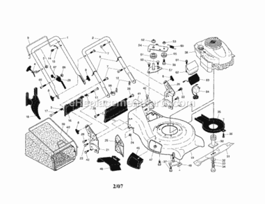 Page A Diagram and Parts List for 917370740  Craftsman Lawn Mower