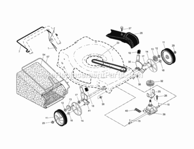 Page B Diagram and Parts List for 917370810  Craftsman Lawn Mower