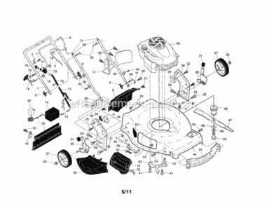 Page A Diagram and Parts List for 917370840  Craftsman Lawn Mower