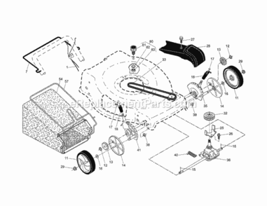 Page B Diagram and Parts List for 917370850  Craftsman Lawn Mower