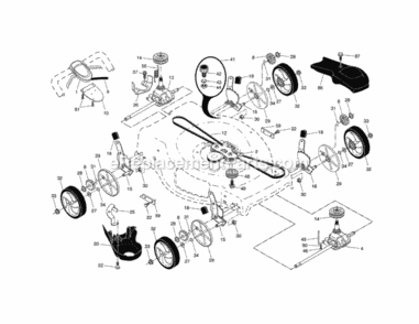 Page B Diagram and Parts List for 917370891  Craftsman Lawn Mower