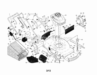 Page A Diagram and Parts List for 917370932  Craftsman Lawn Mower