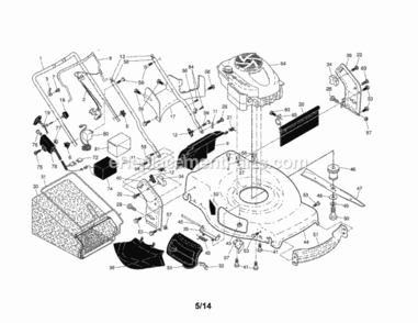 Page A Diagram and Parts List for 917370935  Craftsman Lawn Mower