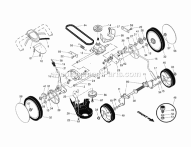 Page B Diagram and Parts List for 917370936  Craftsman Lawn Mower