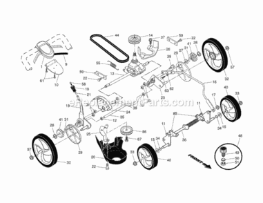 Page B Diagram and Parts List for 917370937  Craftsman Lawn Mower