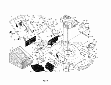 Part Location Diagram of 439468 Craftsman Throttle Control