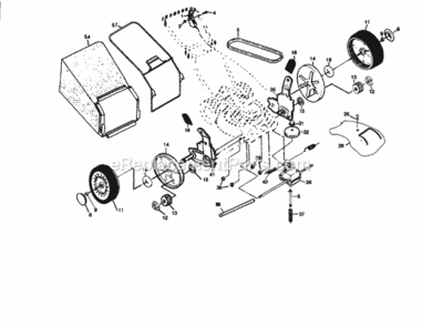 Page B Diagram and Parts List for 917371010  Craftsman Lawn Mower