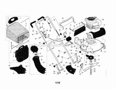 Page A Diagram and Parts List for 917371032  Craftsman Lawn Mower