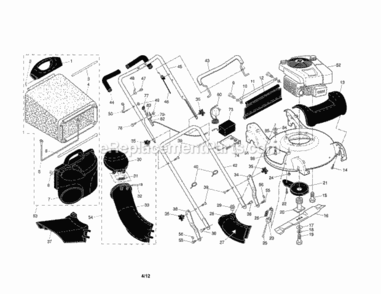 Page A Diagram and Parts List for 917371033  Craftsman Lawn Mower