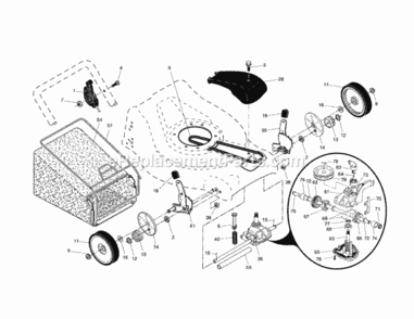 Part Location Diagram of 401802 Craftsman Grass Bag Frame