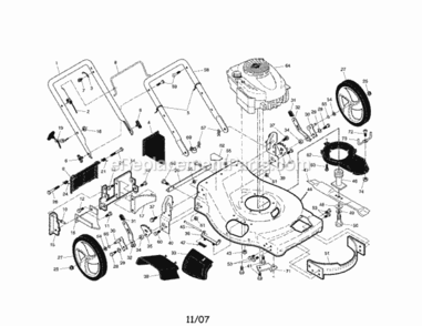 Page A Diagram and Parts List for 917371221  Craftsman Lawn Mower