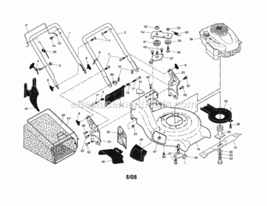 Page A Diagram and Parts List for 917371230  Craftsman Lawn Mower