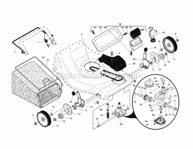 Page B Diagram and Parts List for 917371290  Craftsman Lawn Mower