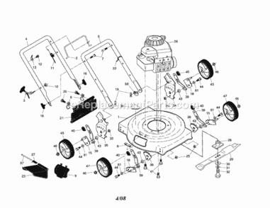 Page A Diagram and Parts List for 917371370  Craftsman Lawn Mower