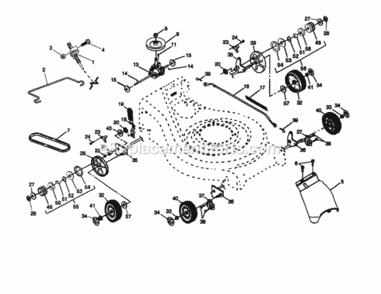 Page B Diagram and Parts List for 917371440  Craftsman Lawn Mower
