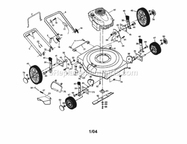 Part Location Diagram of 190191 Craftsman Operator Manual