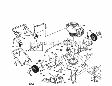 Part Location Diagram of 190214 Craftsman Operator Manual